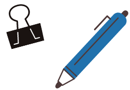 クリップとペン